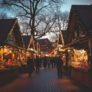 Weihnachtsmarkt by Midjourney prompted by Walther